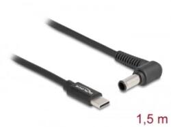 Delock Laptop töltőkábel USB Type-C apa - Sony 6, 0 x 4, 3 mm apa (87981) (87981) - aqua