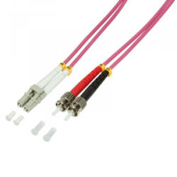 LogiLink Fiber duplex patch kábel OM4 50/125 LC-ST 3m lila (FP4LT03) (FP4LT03)