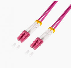LogiLink Acél páncélozott szálas patch kábel OM4 Duplex LC/UPC - LC/UPC 1m (FC4LC01)