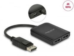 Delock DisplayPort 1.4 elosztó 1 x DisplayPort > 2 x DisplayPort MST (87768) - aqua