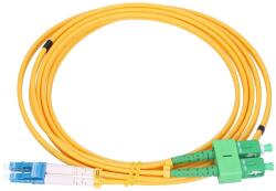 Extralink PATCHCORD SC/APC-LC/UPC SM G. 652D DUPLEX 1M cablu InfiniBand/fibră optică 2x SC 2x LC FTTH Galben (EX.14282)