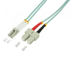LogiLink Fiber duplex patch kábel OM3 50/125 LC-SC 1m aqua (FP3LS01)