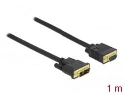 Delock Kábel DVI 12+5 csatlakozódugóval - VGA csatlakozódugóval 1m (86748)