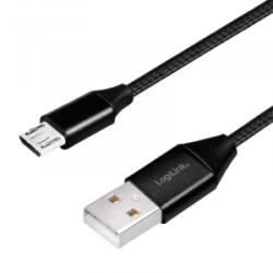 LogiLink USB 2.0 kábel USB-A/M - Micro-USB/M (90) 1m (CU0144)