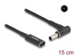 Delock Laptop töltőkábel adapterkábel USB Type-C anya - Samsung 5, 5 x 3, 0 mm apa 15 cm (60042) (60042) - aqua