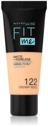 Maybelline New York Fit Me! Matte+Poreless machiaj mat pentru piele normală și grasă culoare 122 Creamy Beige 30 ml