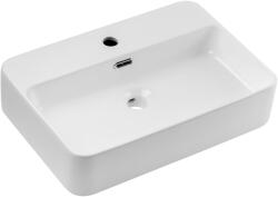 Comad Trust 2 lavoar 55x38 cm dreptunghiular de blat alb luciu TRUST 2 WHITE ( E-6282 ) (TRUST2WHITEE6282)