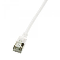 LogiLink patch kábel SlimLine Ultraflex Cat. 6A U/FTP fehér 1m (CQ9031S) (CQ9031S)