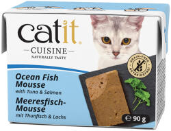 Catit 12x90g Catit Cuisine Mousse Tonhal & lazac nedves macskaeledel