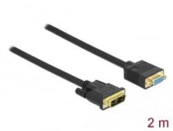 Delock Kábel DVI 12+5 csatlakozódugóval - VGA csatlakozódugóval 2m (86753)