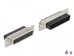 Delock D-Sub 25 tűs krimpelhető hüvely fém 4 db (66721)