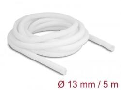 Delock fonott kábelharisnya önzáródó 5m x 13mm fehér (20808) (20808)