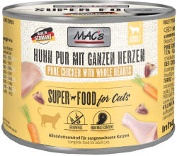 MAC's 12x200g MAC´s Adult Csirke PUR & egész szárnyasszívek nedves macskatáp