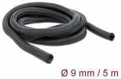 Delock fonott kábelharisnya önzáródó 5m x 9mm fekete (18905) (18905)