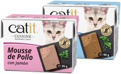 Catit 12x90g Catit Cuisine Mousse nedves macskaeledel Mix: tonhal & lazac + csirke & sonka