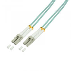 LogiLink Fiber duplex patch kábel OM3 50/125 LC-LC 0, 5m aqua (FP3LC00)