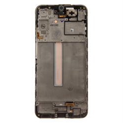 Samsung Galaxy A25 5G kompatibilis LCD kijelző + érintő, kerettel, fekete, SM-A256 (GH82-33214A)