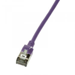 LogiLink Patch kábel SlimLine Ultraflex Cat. 6A U/FTP 5m lila (CQ9079S)