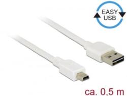 Delock EASY-USB 2.0-s A-típusú > USB 2.0-s Mini-B-típusú kábel 0, 5m (85159)
