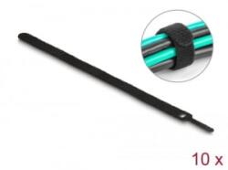 Delock befűzős kábelkötegelő 250X12mm 10 db fekete (19054)