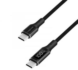 LogiLink USB 2.0 Type-C kábel C/M-USB-C/M E-jel PD fekete 1m (CU0181) (CU0181)