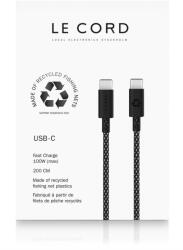 LeCord Ghost NET Bábel - USB-C, 2 m, Fekete