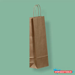  Sodrottfüles papír italtáska 140x80x390mm barna (37941) - nyomtassotthon
