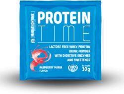 Marathontime Protein Time Laktázenzimmel Dúsított fehérje málna mánia íz 30 g - Marathontime