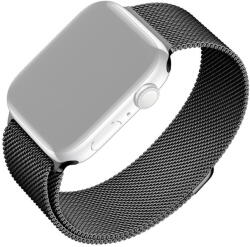 Fixed Curea pentru Apple Watch 1/2/3/4/5/6/7/8/9/10/SE/SE 2 (38/40/41/42mm) - Fixed Mesh Strap - Black (KF2341632) - vexio