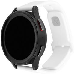 Fixed Curea pentru Samsung Galaxy Watch 4/5/Active 2, Huawei Watch GT 3 (42mm)/GT 3 Pro (43mm) - Fixed Silicone Sporty Strap Set - White (KF2341659) - vexio