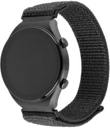 Fixed Curea pentru Samsung Galaxy Watch 4/5/Active 2, Huawei Watch GT 3 (42mm)/GT 3 Pro (43mm) - Fixed Nylon Sporty Strap - Dark Gray (KF2341706) - vexio