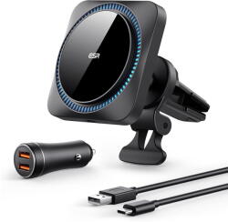 ESR Set Incarcator Auto cu Priza 12V, 36W - ESR (BK918) - Frosted Onyx (KF2316373) - vexio