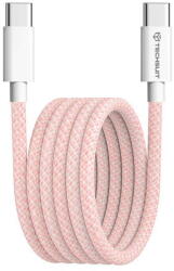 Techsuit Cablu de date Type-C pentru Apple, Android, PD60W, Super Fast Charging, 1m - Techsuit (PCB114D) - Pink (KF2342055) - vexio