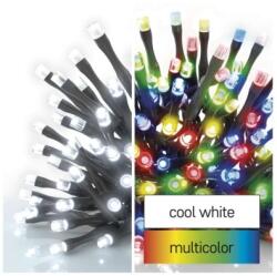 EMOS D4AJ01 Karácsonyi LED Fényfüzér - Programozható, 10 m, Hideg Fehér/Többszínű