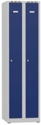  Dulap sudat pentru vestiar Tom, 2 compartimente, incuietoare cilindrica, gri/albastru M116571