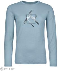 ORTOVOX 185 Merino Mtn Cutout hosszú ujjú női póló, gleccserszürke (L)