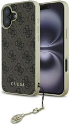 GUESS Husa Husa pentru iPhone 16 Plus - Guess Hardcase 4G Charms Collection (GUHCP16MGF4GBR) - Brown (KF2342179) - pcone