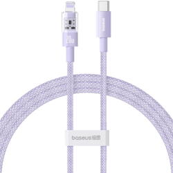 Baseus Cablu USB-C la Lightning, Fast Charging 20W, 2m - Gem (P10373001511-01) - Nebula Purple (KF2332287)