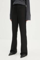 Gestuz pantaloni femei, culoarea negru, evazati, high waist, 10905924 99KK-SPD0C7_99X (10905924)