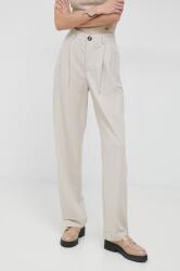 Pepe Jeans pantaloni Colette femei, culoarea bej, drept, high waist PPYX-SPD09W_80X