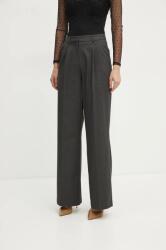 Morgan pantaloni PANNI. F femei, culoarea gri, drept, high waist, PANNI. F 9BYH-SPD12I_90Y (PANNI.F)