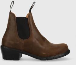 Blundstone ghete chelsea de piele 1673 femei, culoarea maro, cu toc drept MBYY-OBD05W_88X (1673.Brown)