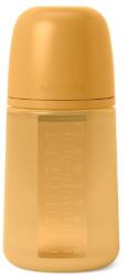 Suavinex Suavinex, SX Pro, biberon din silicon, debit mediu, galben mustar, 240 ml