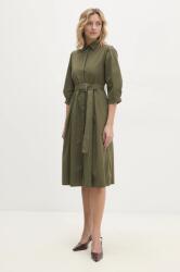 ANSWEAR rochie din bumbac culoarea verde, mini, evazată BMYH-SUD0DD_91X (sng.29.tos)