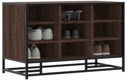 vidaXL cipőpad barna tölgy 84x40x53, 5 cm Gépi fa és fém (849233)
