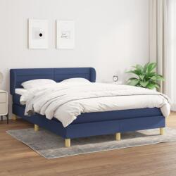 vidaXL kék szövet rugós ágy matraccal 140 x 190 cm (3126883)