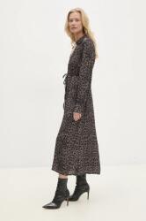 ANSWEAR rochie culoarea gri, maxi, evazată BMYH-SSD095_90X (3126.ilk)