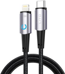 Lito Cablu de Date cu Mufe Type-C, Lightning 30W, 1.2m - (LD10) - Black (KF2338086) - pcone