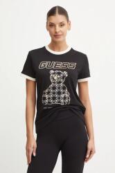 Guess tricou din bumbac MIDGE femei, culoarea negru, V4BI02 K8FQ4 9BYH-TSD0UR_99X