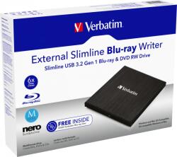 Verbatim External Slimline Blu-ray Usb 3.0 43890 (timbru Verde 0.8 Lei) (43890) - shoppix
